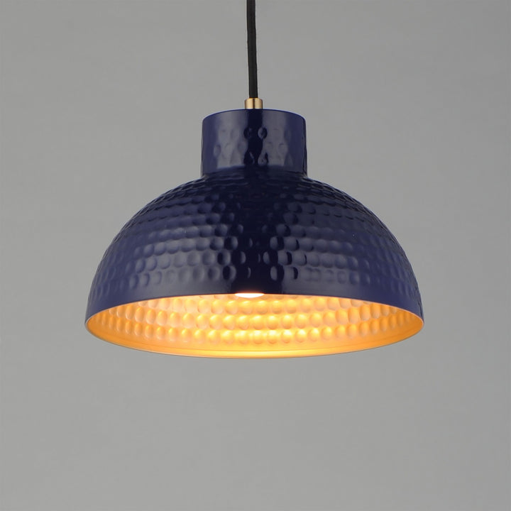Maxim - 35142GNNAB - One Light Pendant - Rockport - Glossy Navy / Natural Aged Brass