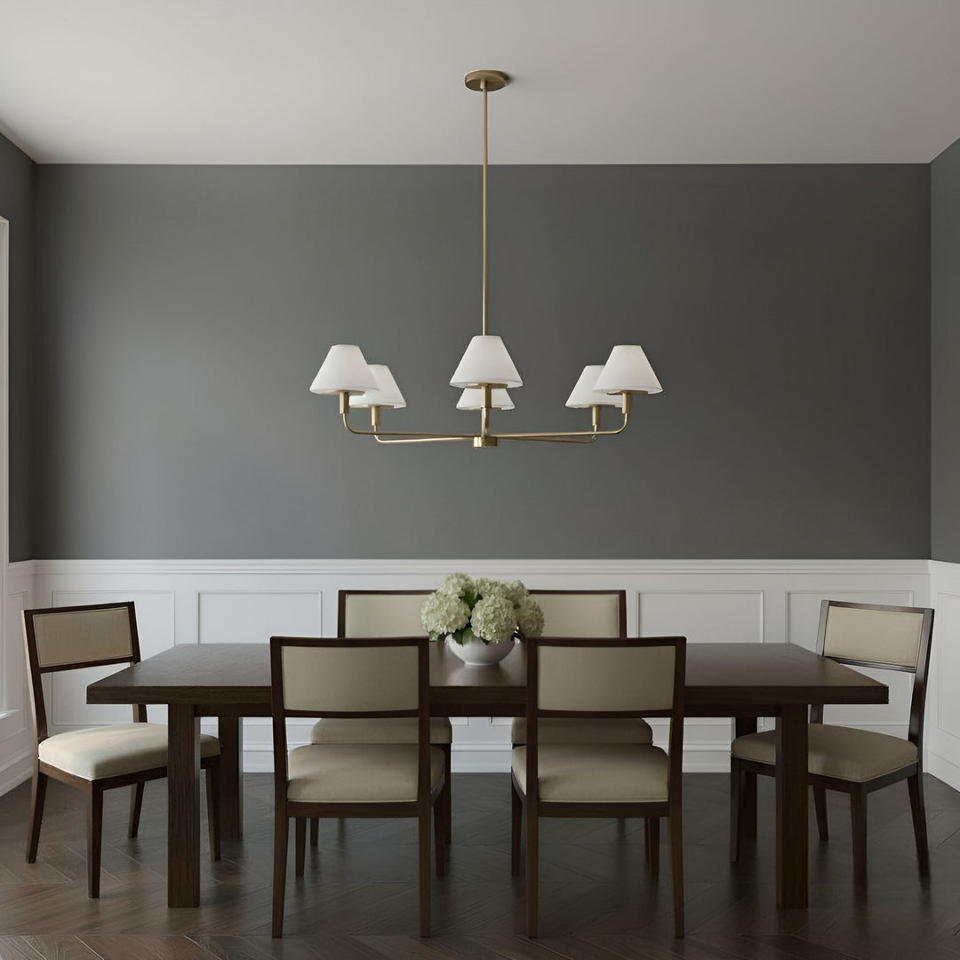 Generation Lighting Canada - GLC1235SB - Five Light Chandelier - Mendota - Satin Brass