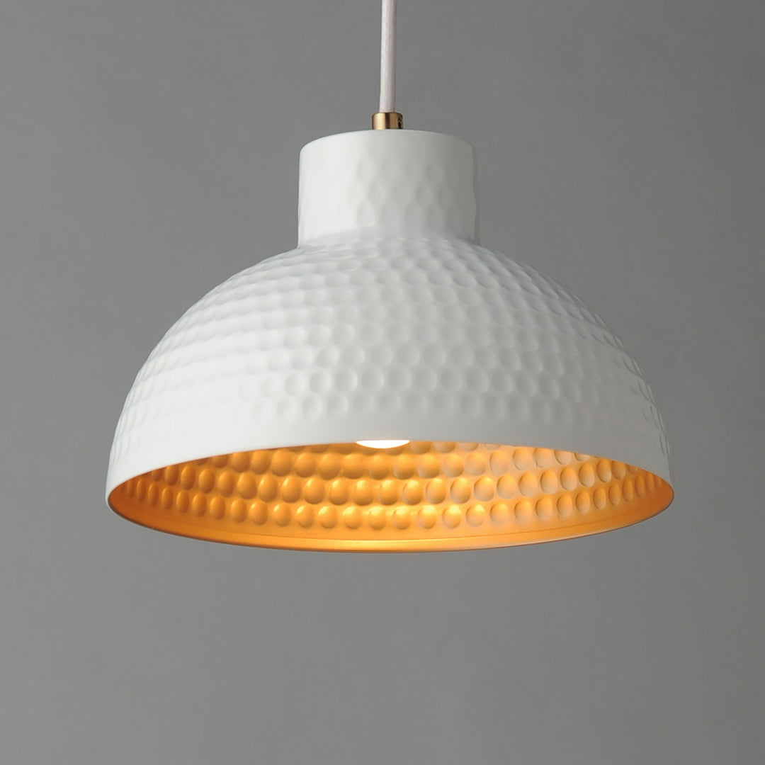 Maxim - 35142WTNAB - One Light Pendant - Rockport - White/Natural Aged Brass