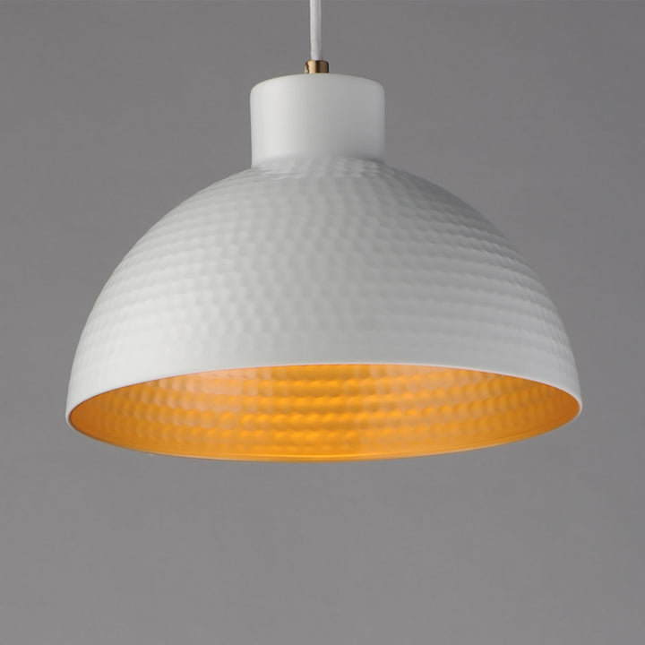 Maxim - 35144WTNAB - One Light Pendant - Rockport - White/Natural Aged Brass