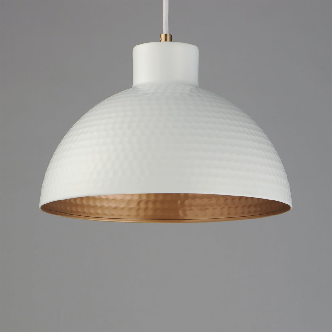 Maxim - 35144WTNAB - One Light Pendant - Rockport - White/Natural Aged Brass