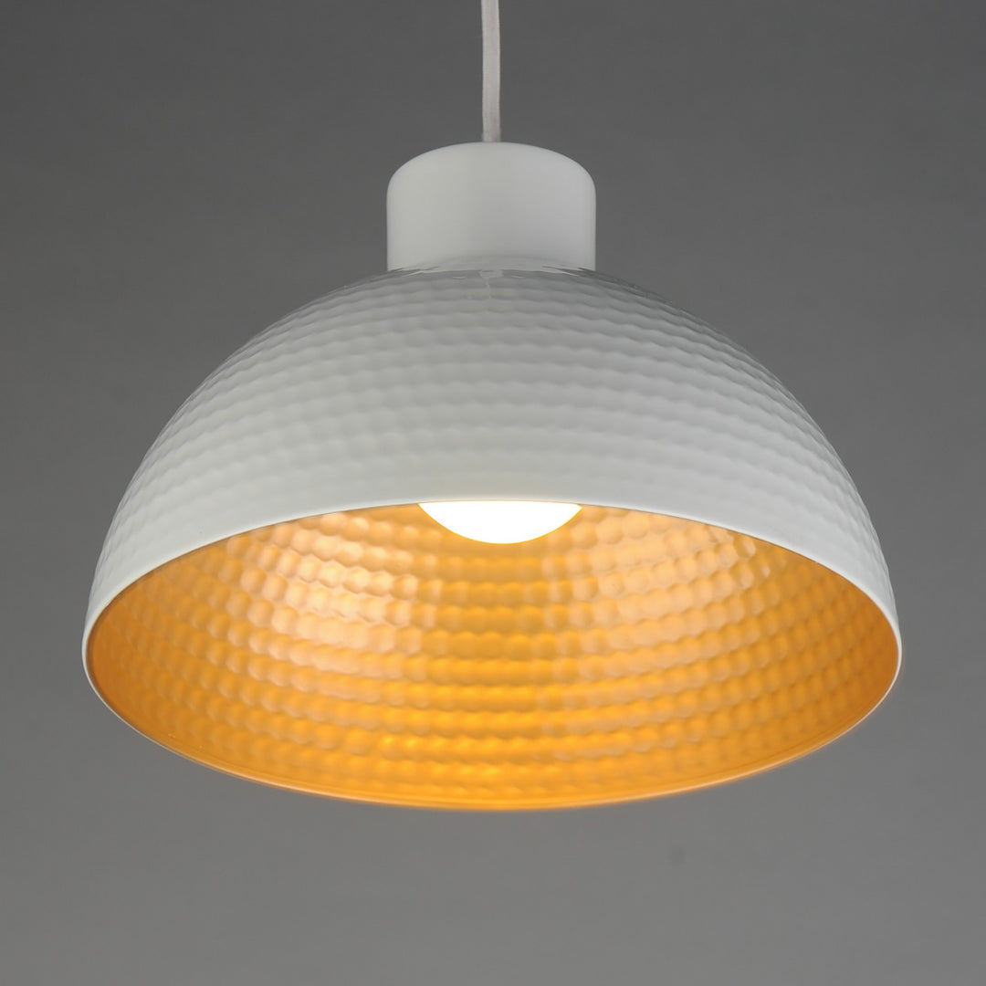 Maxim - 35144WTNAB - One Light Pendant - Rockport - White/Natural Aged Brass