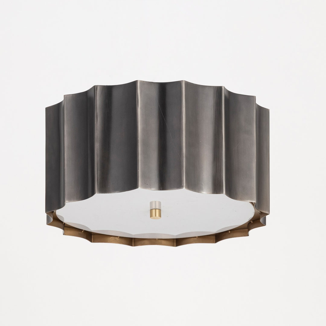 Maxim - 39130GMGLD - Two Light Flush Mount - Allegra - Gunmetal / Gold