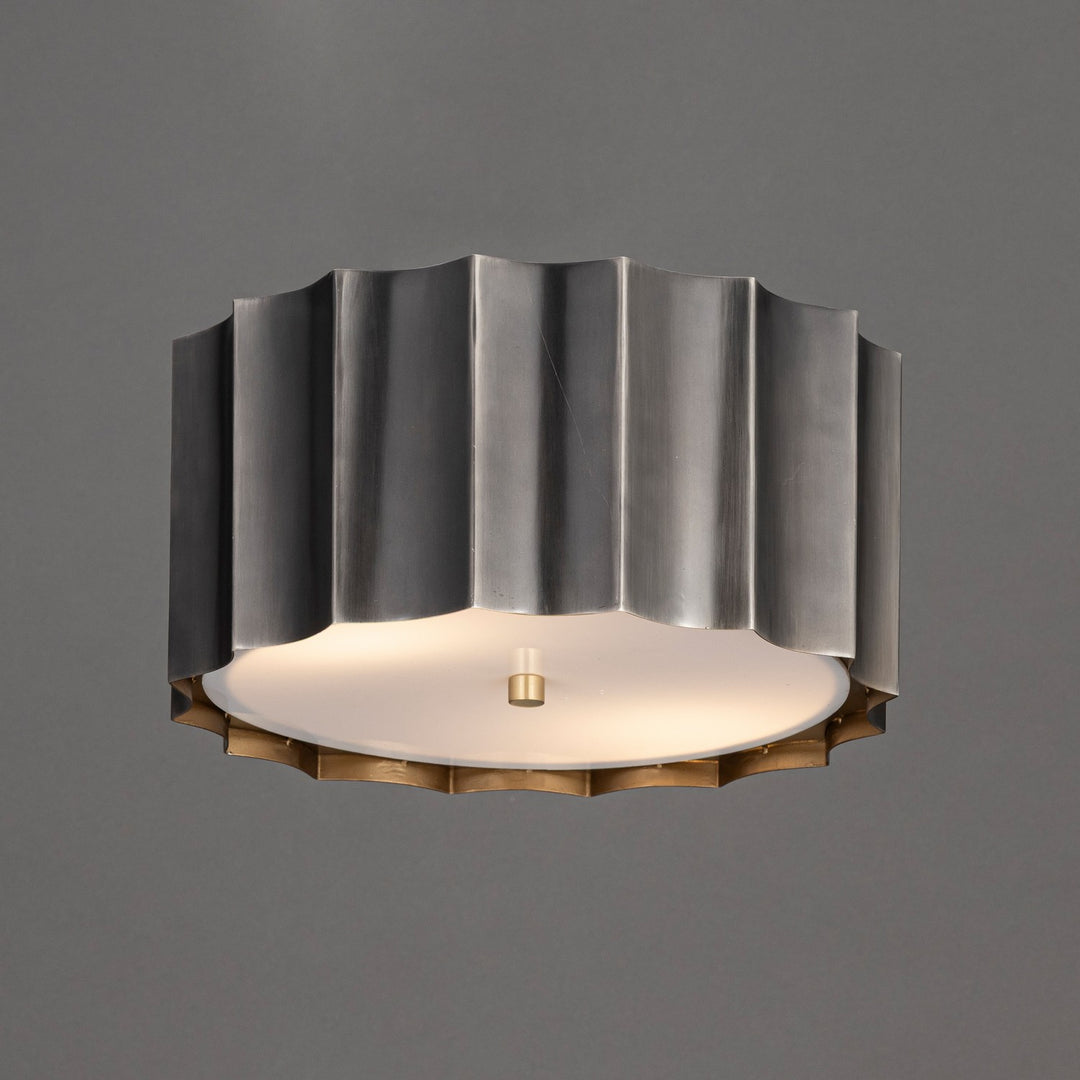 Maxim - 39130GMGLD - Two Light Flush Mount - Allegra - Gunmetal / Gold