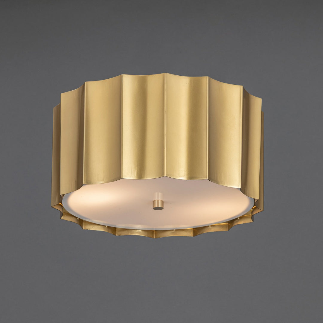 Maxim - 39130WBR - Two Light Flush Mount - Allegra - Weathered Brass