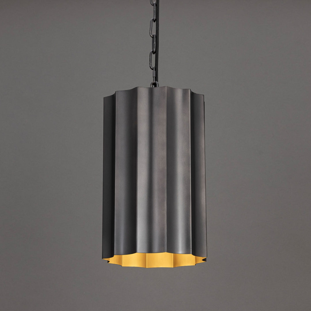 Maxim - 39131GMGLD - One Light Mini Pendant - Allegra - Gunmetal / Gold