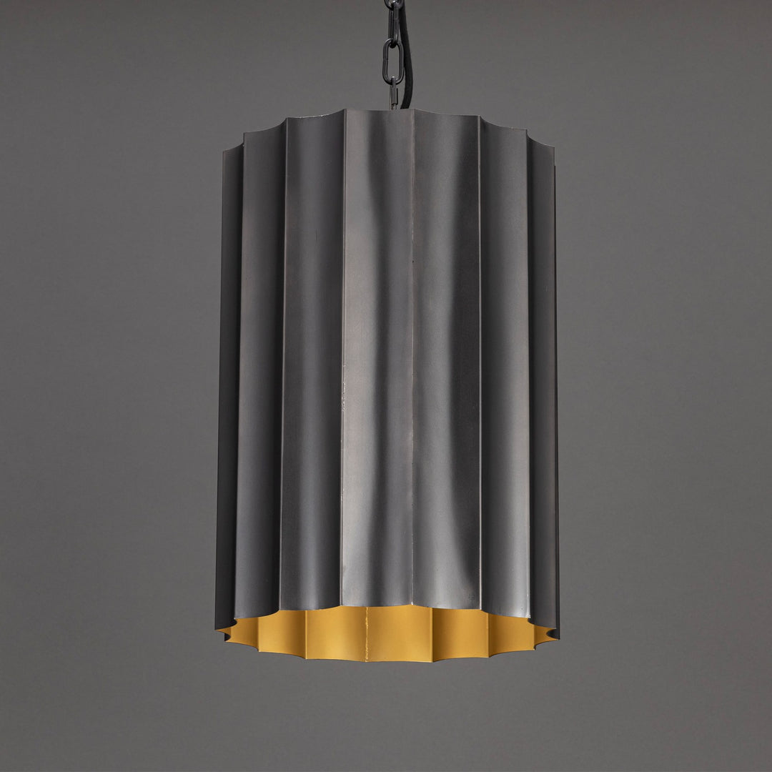 Maxim - 39132GMGLD - One Light Pendant - Allegra - Gunmetal / Gold