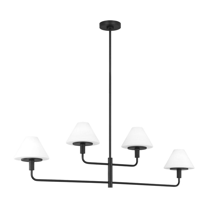 Generation Lighting Canada - GLC1244MBK - Four Light Chandelier - Mendota - Midnight Black