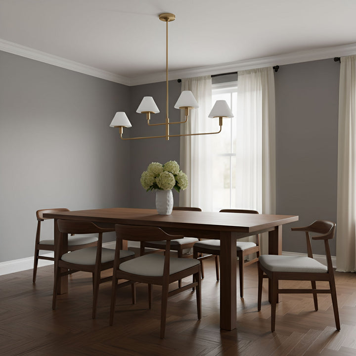 Generation Lighting Canada - GLC1244SB - Four Light Chandelier - Mendota - Satin Brass
