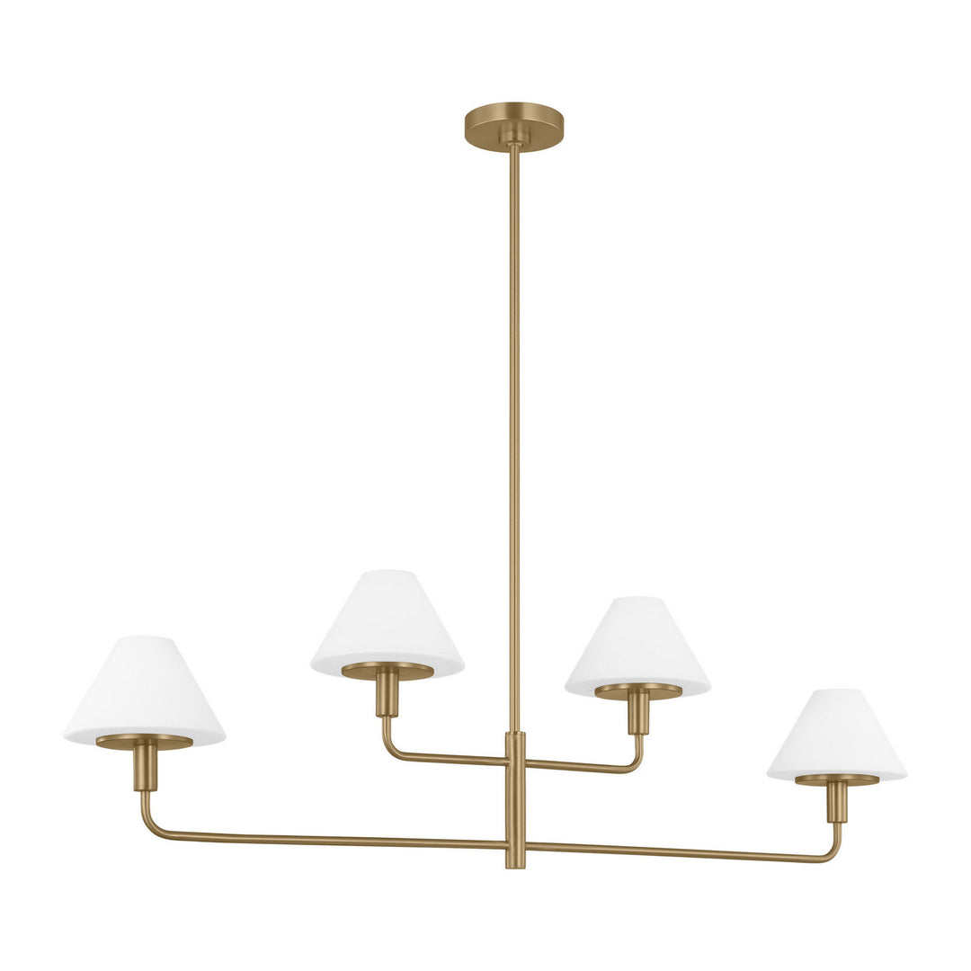 Generation Lighting Canada - GLC1244SB - Four Light Chandelier - Mendota - Satin Brass