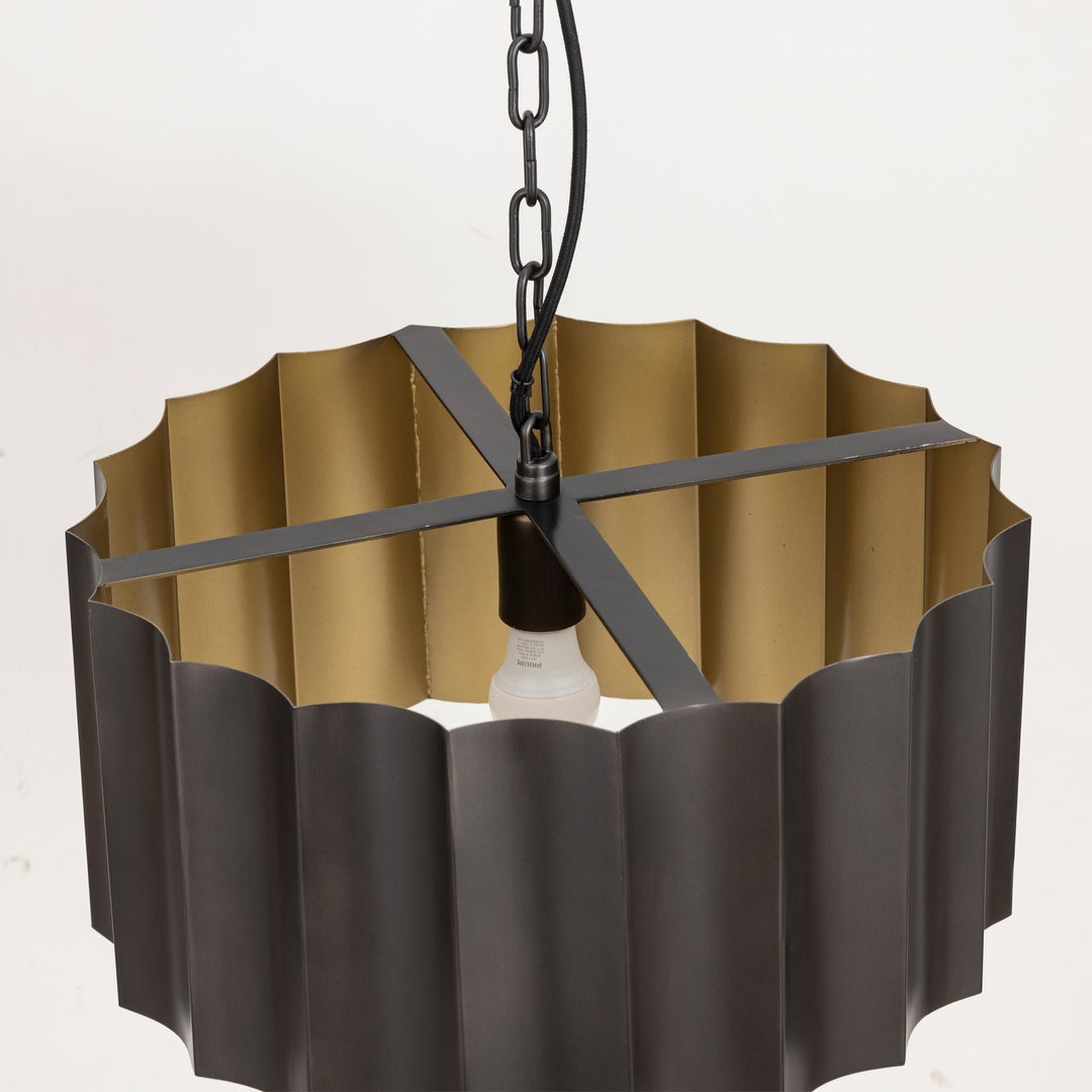 Maxim - 39133GMGLD - One Light Pendant - Allegra - Gunmetal / Gold