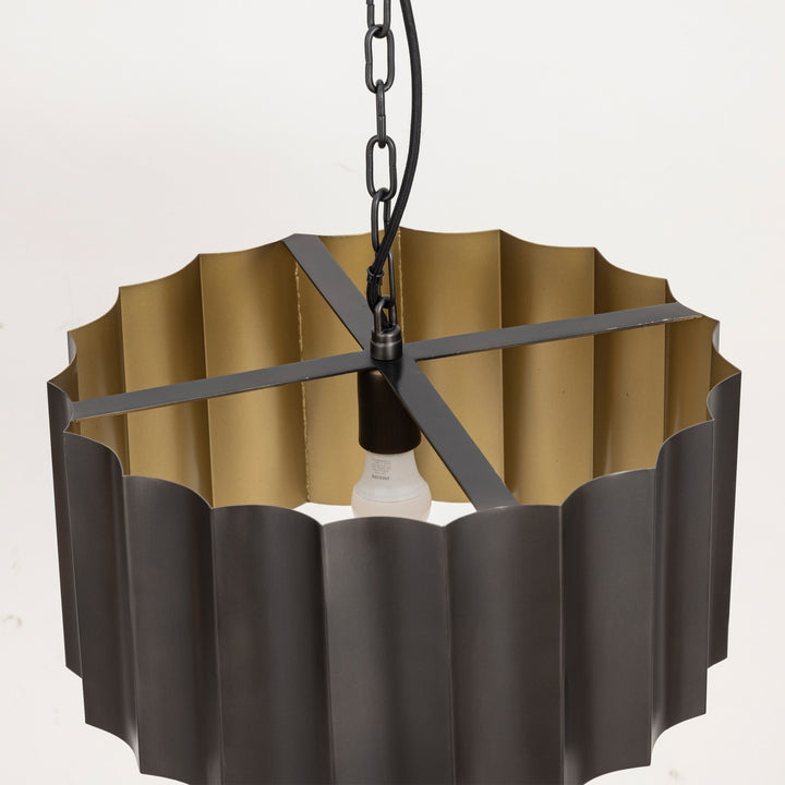 Maxim - 39133GMGLD - One Light Pendant - Allegra - Gunmetal / Gold