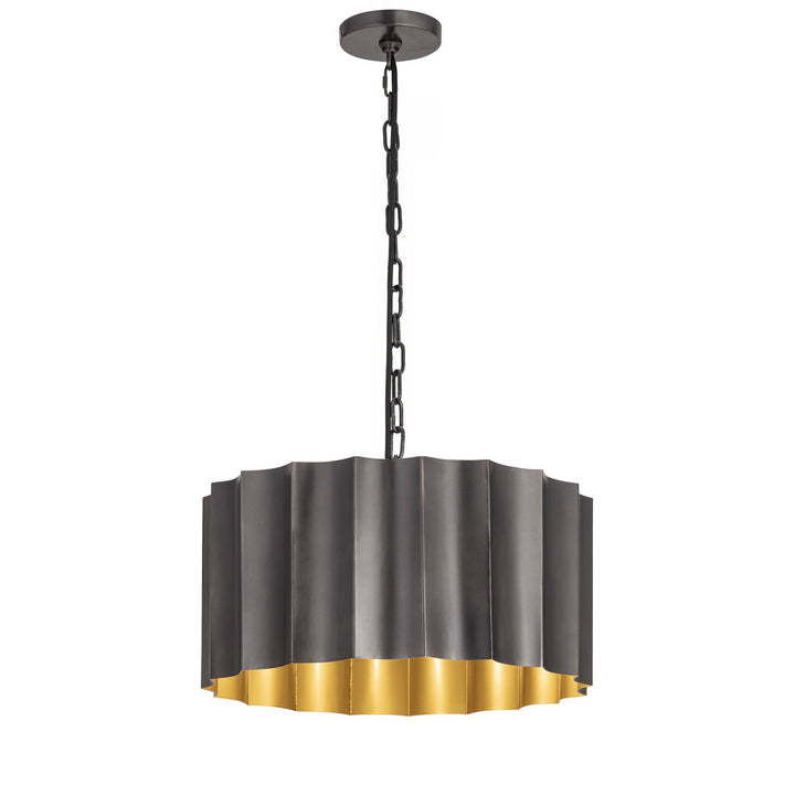 Maxim - 39133GMGLD - One Light Pendant - Allegra - Gunmetal / Gold