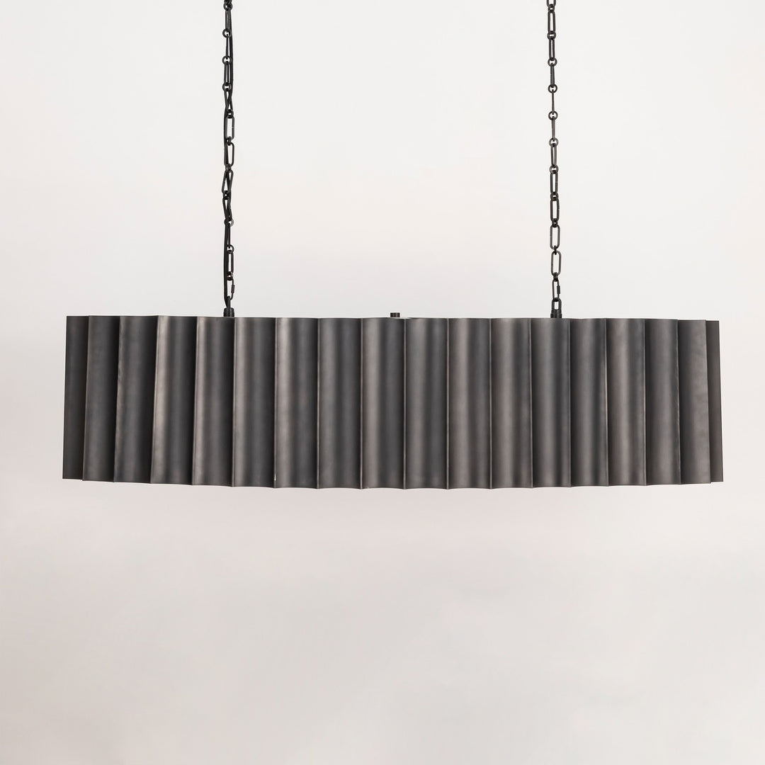 Maxim - 39136GMGLD - Five Light Linear Pendant - Allegra - Gunmetal / Gold