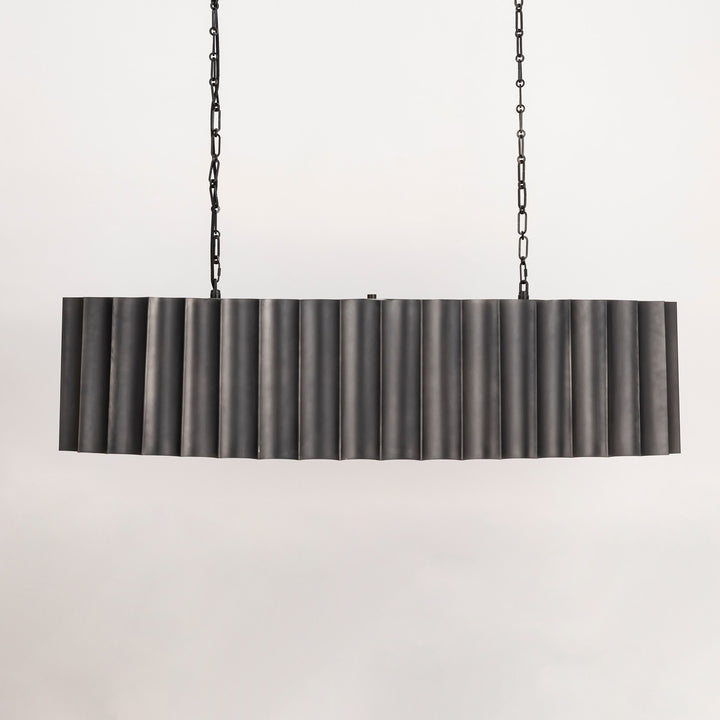 Maxim - 39136GMGLD - Five Light Linear Pendant - Allegra - Gunmetal / Gold