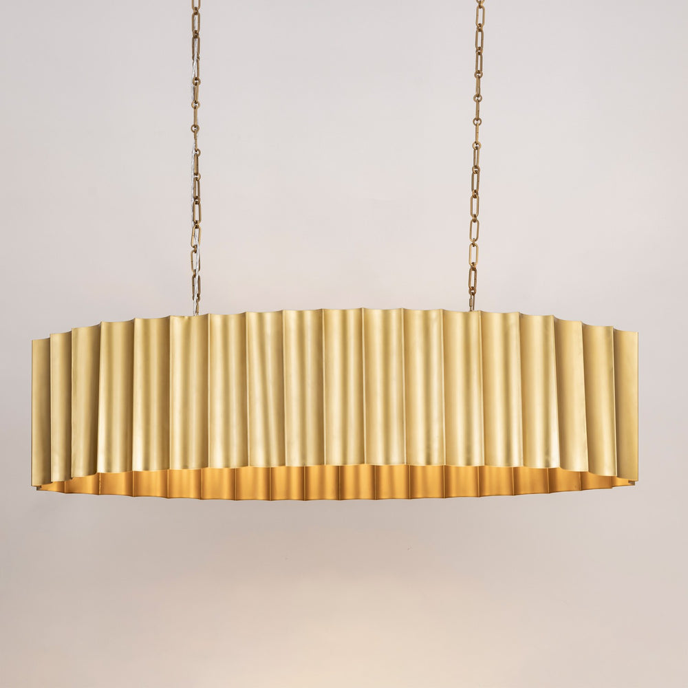 Maxim - 39136WBR - Five Light Linear Pendant - Allegra - Weathered Brass