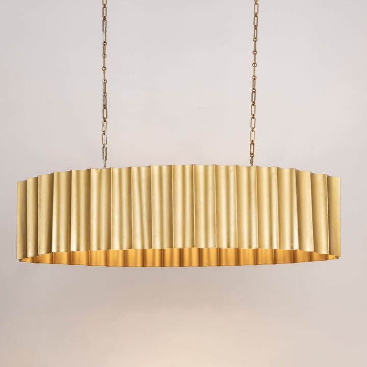 Maxim - 39136WBR - Five Light Linear Pendant - Allegra - Weathered Brass