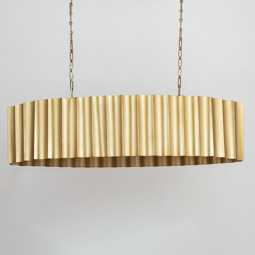 Maxim - 39136WBR - Five Light Linear Pendant - Allegra - Weathered Brass