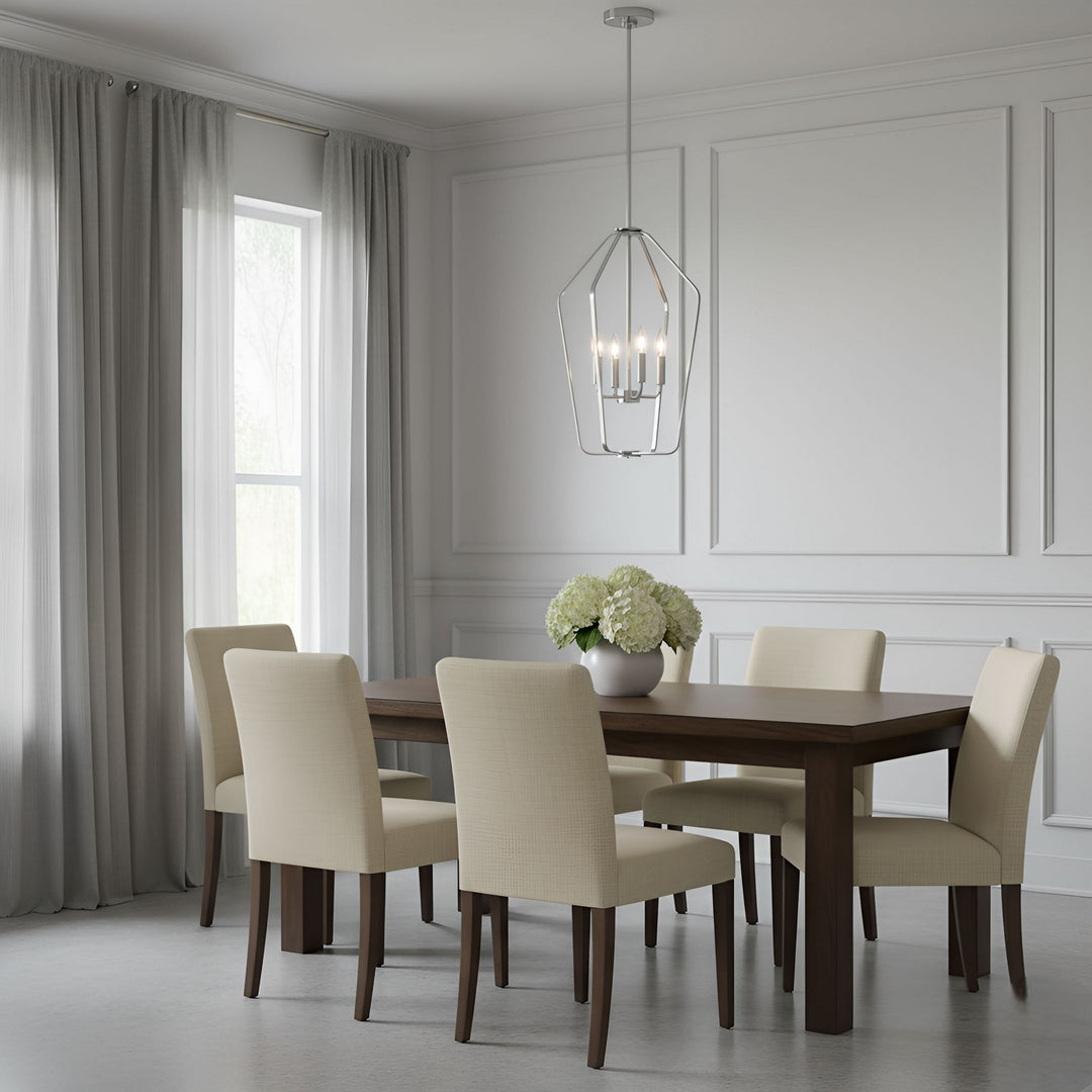 Generation Lighting Canada - GLC1264BS - Four Light Chandelier - Kennan - Brushed Nickel