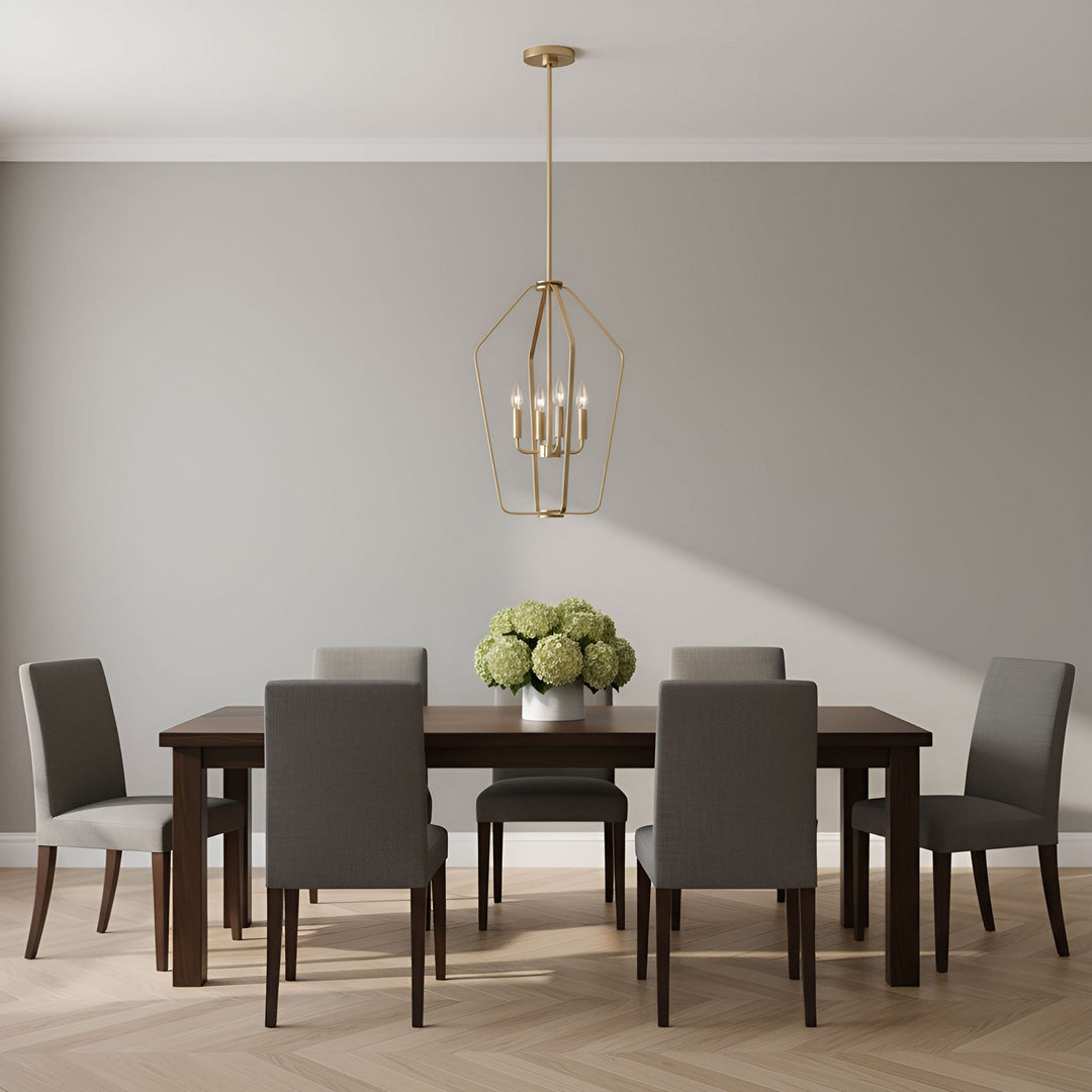Generation Lighting Canada - GLC1264SB - Four Light Chandelier - Kennan - Satin Brass