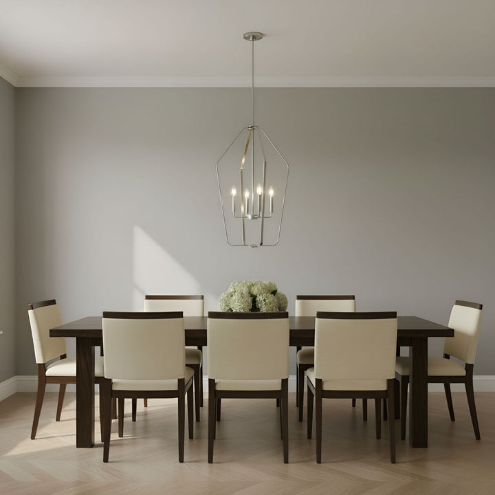 Generation Lighting Canada - GLC1274BS - Four Light Chandelier - Kennan - Brushed Nickel