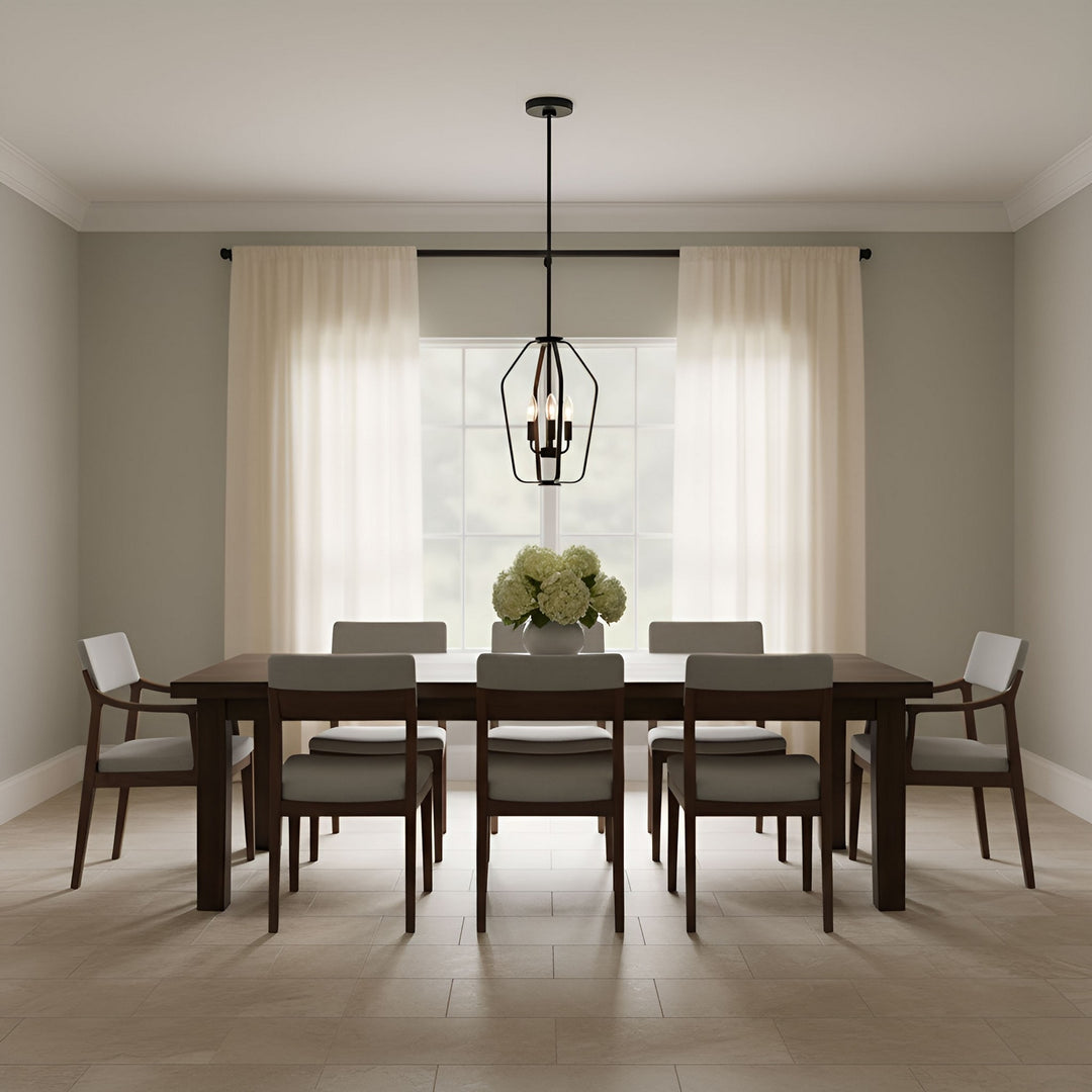 Generation Lighting Canada - GLC1283MBK - Three Light Chandelier - Kennan - Midnight Black