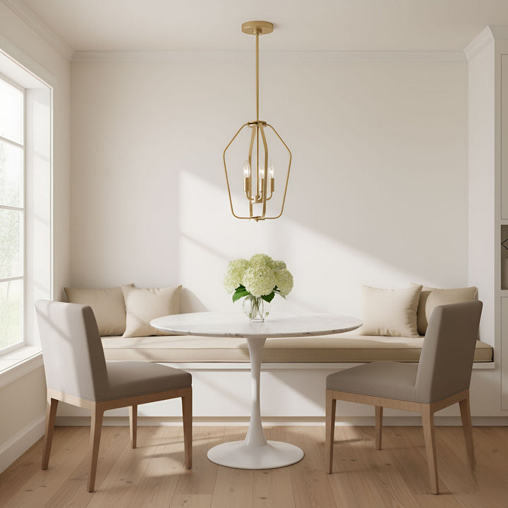 Generation Lighting Canada - GLC1283SB - Three Light Chandelier - Kennan - Satin Brass