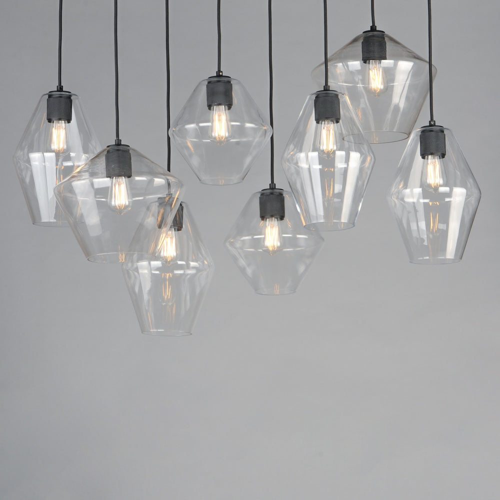 Maxim - 21339CLBK - Eight Light Pendant - Geode - Black
