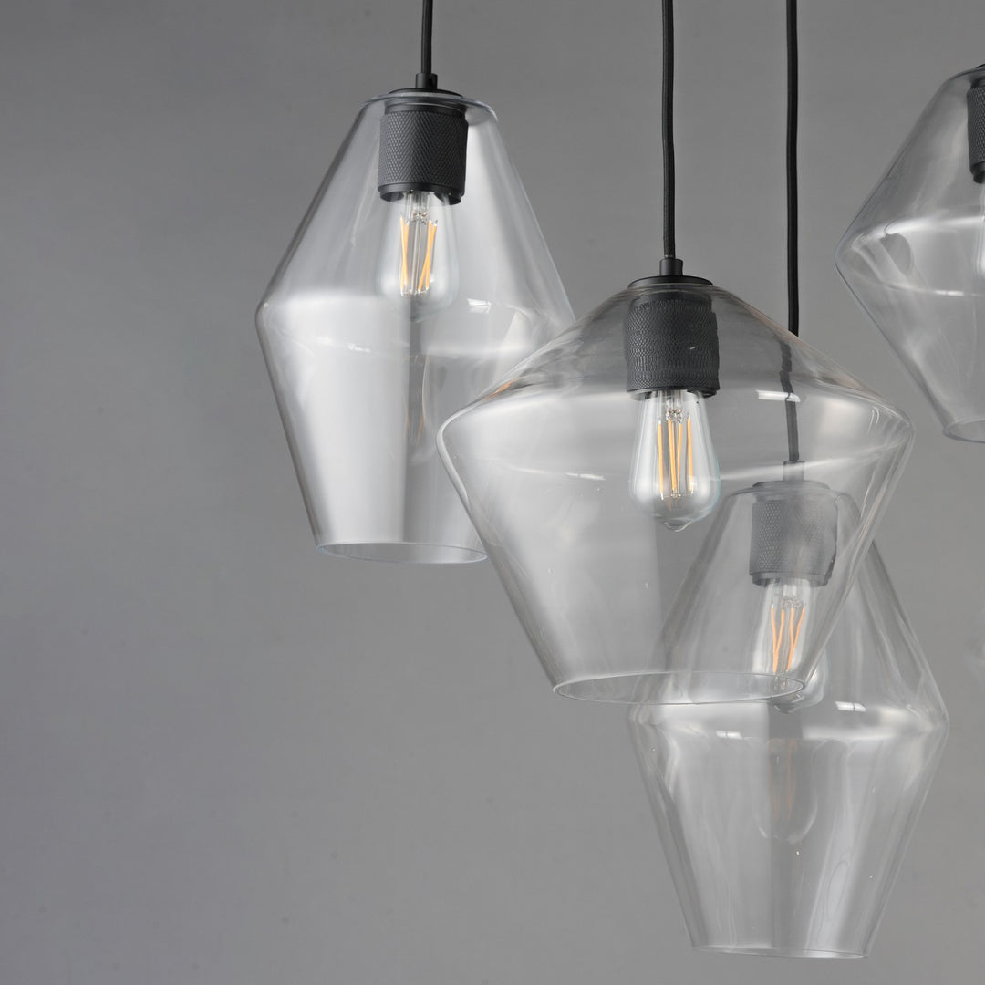 Maxim - 21339CLBK - Eight Light Pendant - Geode - Black