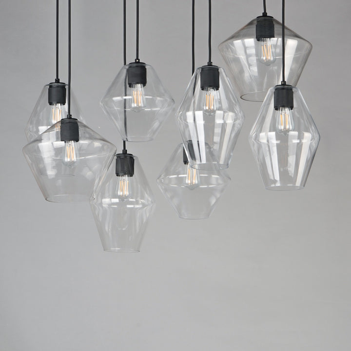 Maxim - 21339CLBK - Eight Light Pendant - Geode - Black