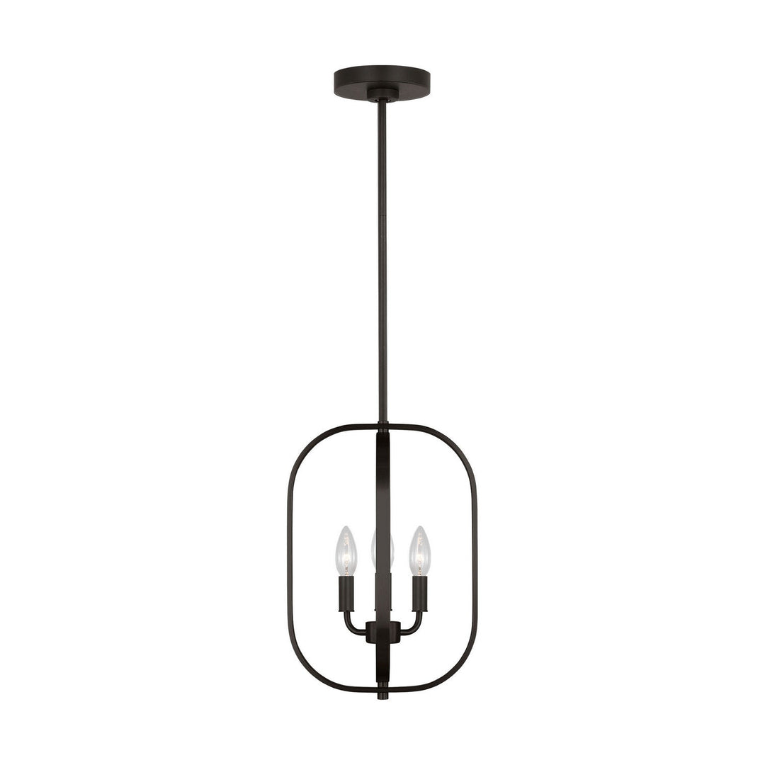 Generation Lighting Canada - GLC1293MBK - Three Light Chandelier - Loretto - Midnight Black