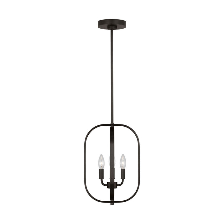 Generation Lighting Canada - GLC1293MBK - Three Light Chandelier - Loretto - Midnight Black