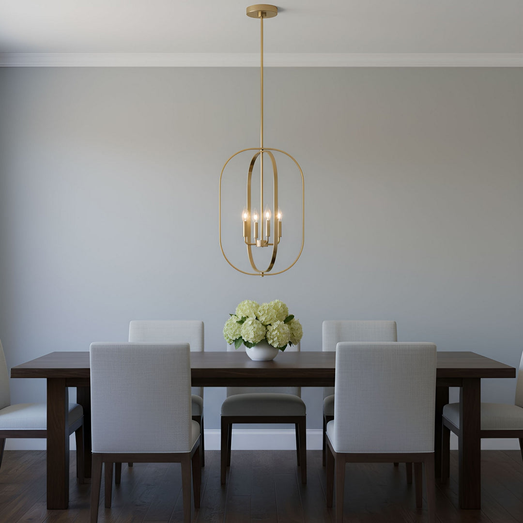Generation Lighting Canada - GLC1304SB - Four Light Chandelier - Loretto - Satin Brass