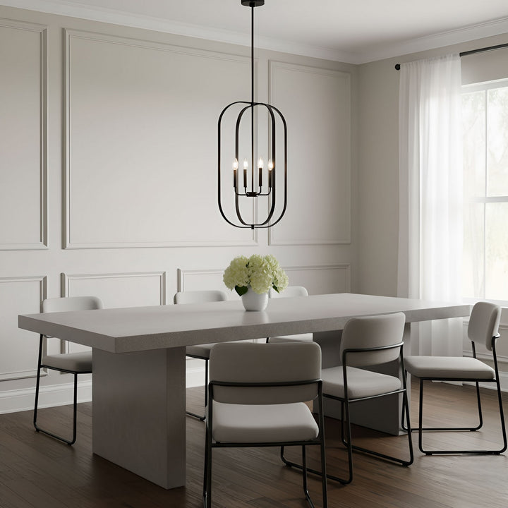 Generation Lighting Canada - GLC1316MBK - Six Light Chandelier - Loretto - Midnight Black