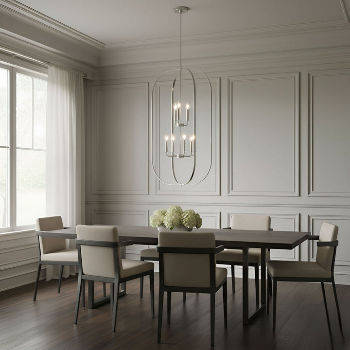 Generation Lighting Canada - GLC1329BS - Nine Light Chandelier - Loretto - Brushed Nickel