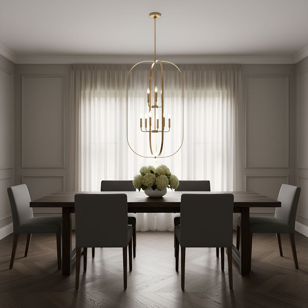 Generation Lighting Canada - GLC1329SB - Nine Light Chandelier - Loretto - Satin Brass