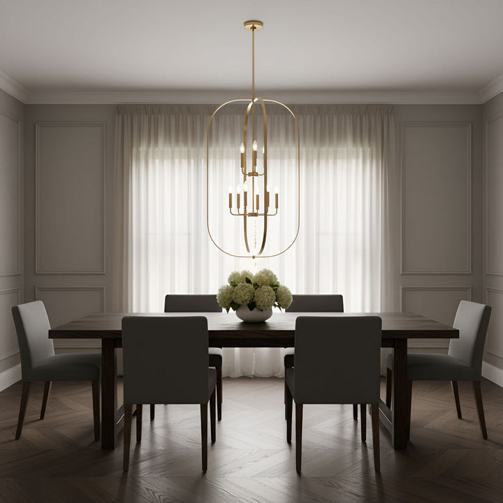 Generation Lighting Canada - GLC1329SB - Nine Light Chandelier - Loretto - Satin Brass
