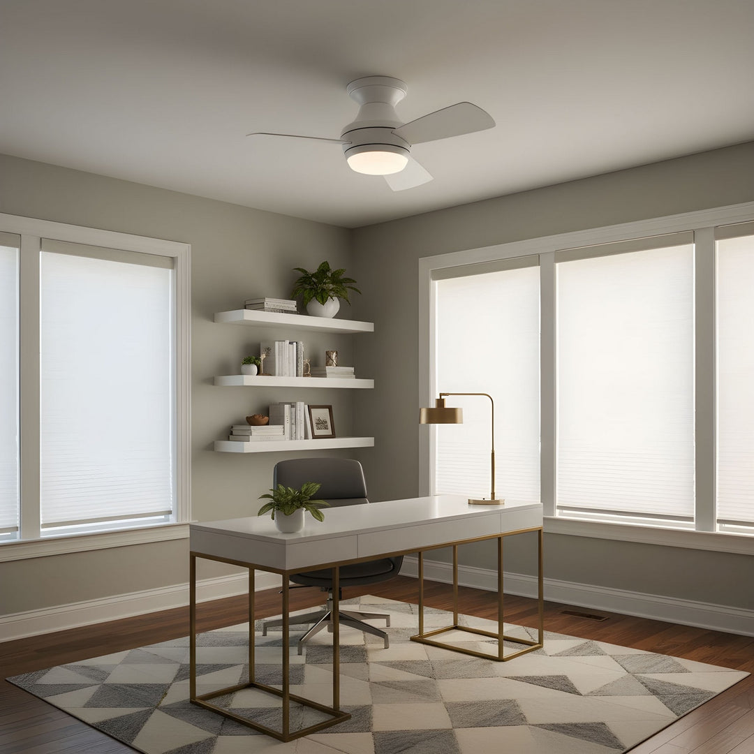 Visual Comfort Fan Canada - 3IKHR32RZWD - 32" Ceiling Fan - Ikon 32 Hugger LED - Matte White
