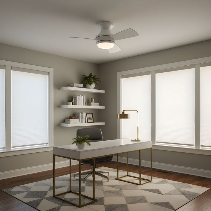 Visual Comfort Fan Canada - 3IKHR32RZWD - 32" Ceiling Fan - Ikon 32 Hugger LED - Matte White
