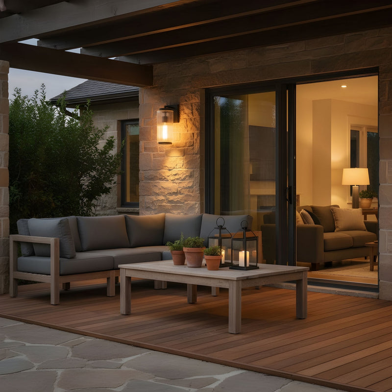 Generation Lighting Canada - GLO1071TXB - One Light Outdoor Wall Lantern - Ronde - Textured Black