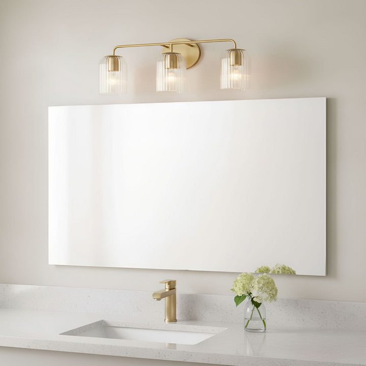 Generation Lighting Canada - GLV1133SB - Three Light Vanity - Eisele - Satin Brass