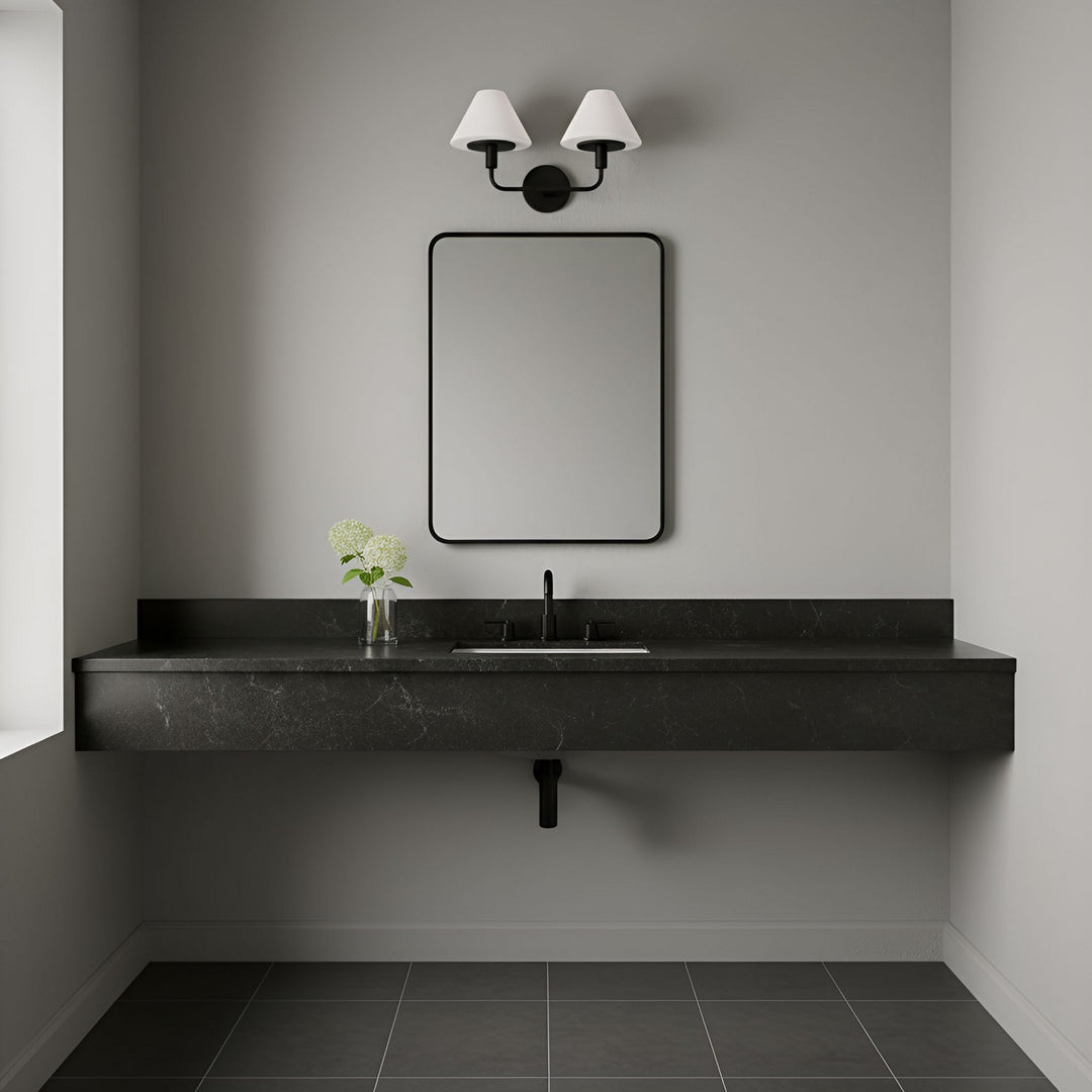 Generation Lighting Canada - GLW1022MBK - Wall Sconce - Mendota - Midnight Black