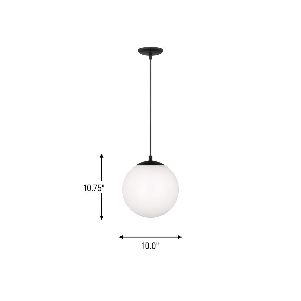 Visual Comfort Studio Canada - 6020-112 - One Light Pendant - Leo - Hanging Globe - Midnight Black