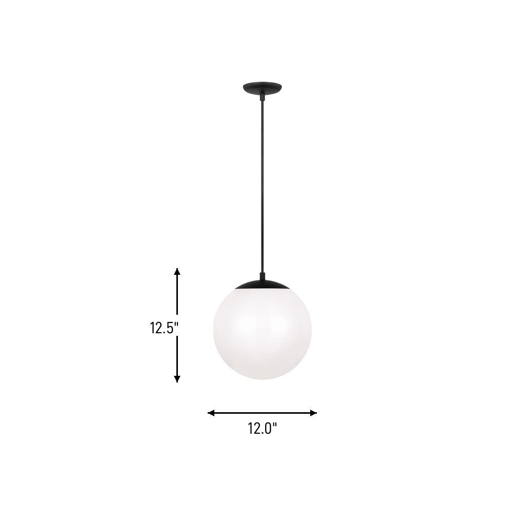 Visual Comfort Studio Canada - 6022-112 - One Light Pendant - Leo - Hanging Globe - Midnight Black
