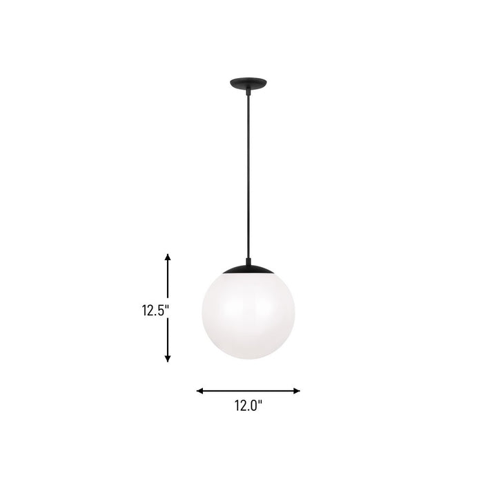 Visual Comfort Studio Canada - 6022-112 - One Light Pendant - Leo - Hanging Globe - Midnight Black