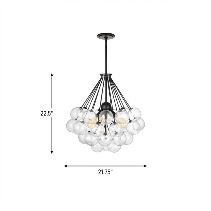 Visual Comfort Studio Canada - 6514303-112 - Three Light Pendant - Bronzeville - Midnight Black