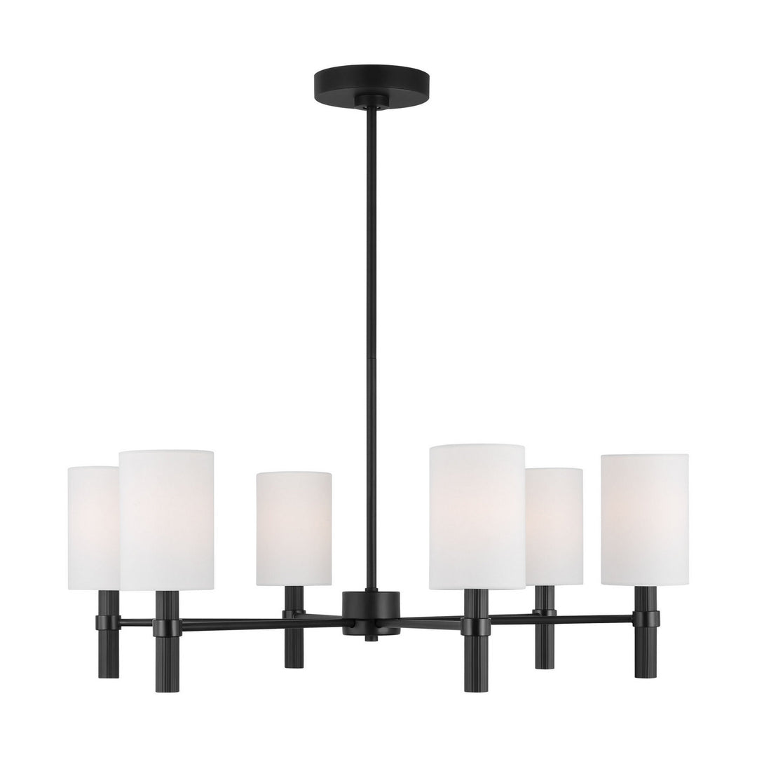 Visual Comfort Studio Canada - DJC1146MBK - Six Light Chandelier - Manor - Midnight Black
