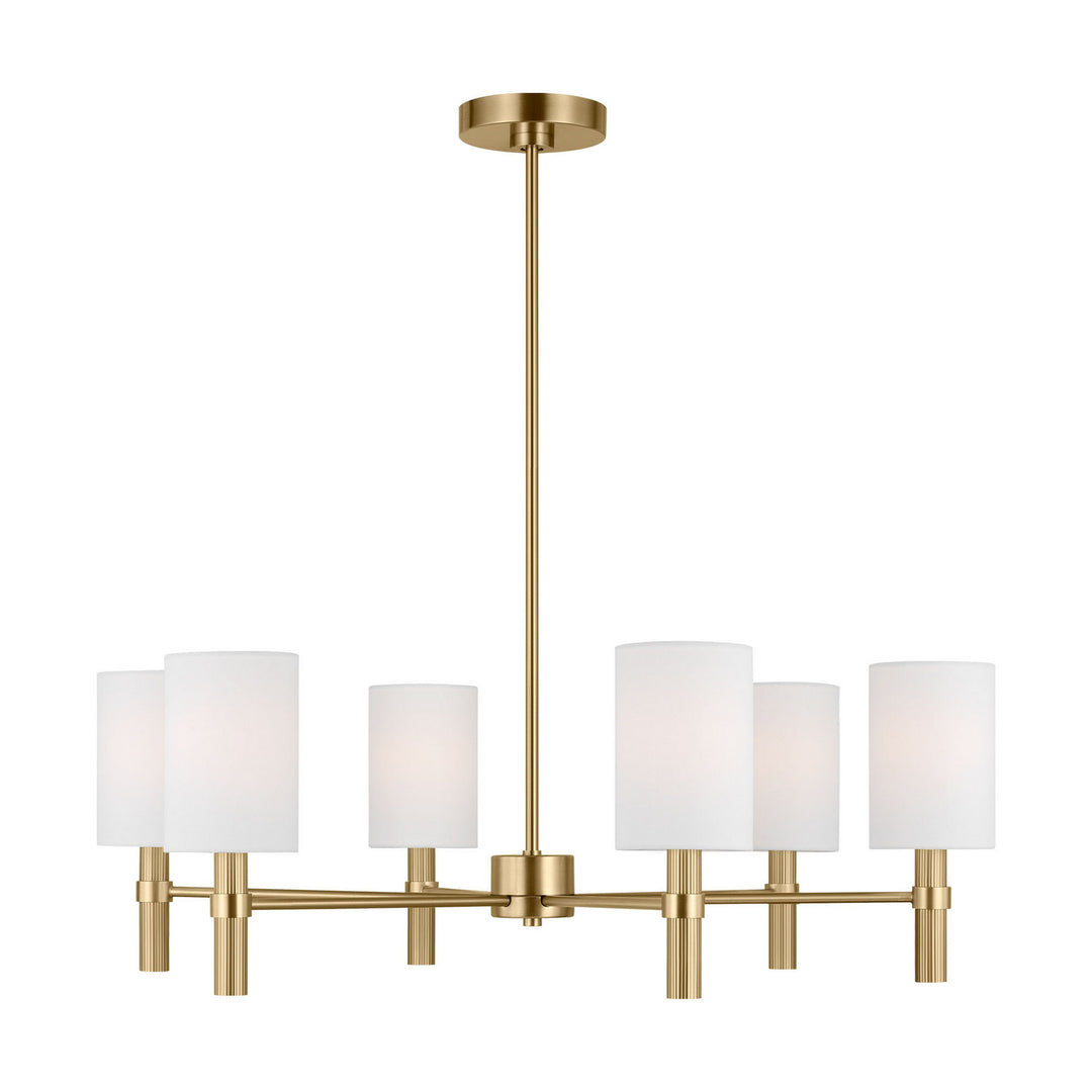 Visual Comfort Studio Canada - DJC1146SB - Six Light Chandelier - Manor - Satin Brass