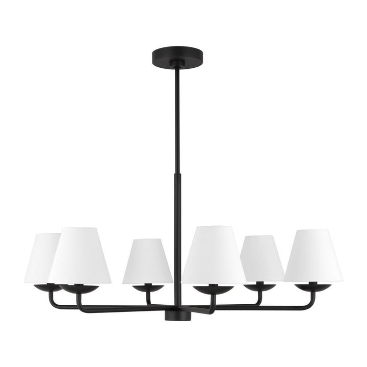 Visual Comfort Studio Canada - DJC1186MBK - Six Light Chandelier - Albion - Midnight Black