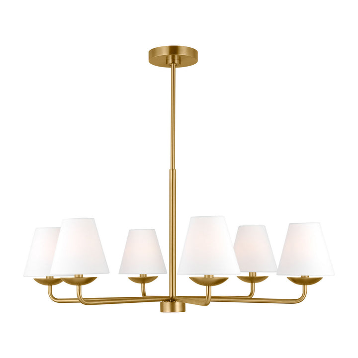 Visual Comfort Studio Canada - DJC1186SB - Six Light Chandelier - Albion - Satin Brass